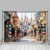 Kugelförmig Säule Bunt Schloss Ostern Hintergrund